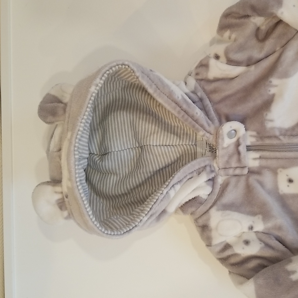 Carter's Gray Bear Print Footie - Picture 3 of 9